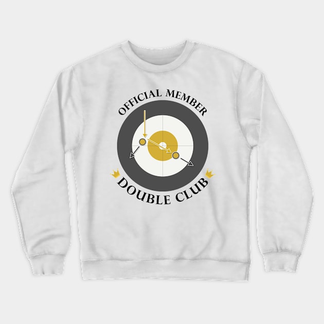 The "Double Club" - Black Text Crewneck Sweatshirt by itscurling